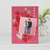 Gelukkige Valentijnsdag Foto Collage Liefde Feestdagenkaart (Staand voorkant)