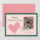 Gelukkige Valentijnsdag Foto Love Mail Kaart (Voorkant / Achterkant)