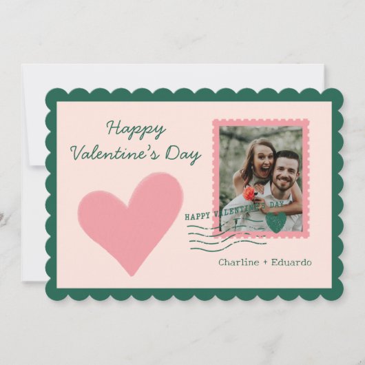 Gelukkige Valentijnsdag Foto Love Mail Kaart (Voorkant)