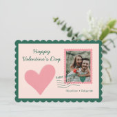 Gelukkige Valentijnsdag Foto Love Mail Kaart (Staand voorkant)