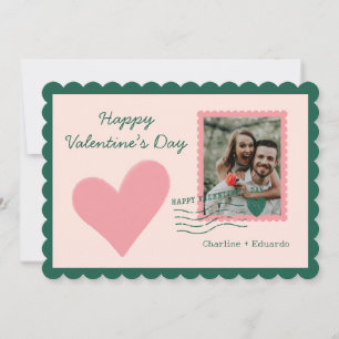 Gelukkige Valentijnsdag Foto Love Mail Kaart