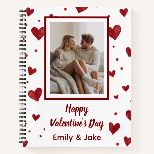 Gelukkige Valentijnsdag Foto Notitieboek (Voorkant)