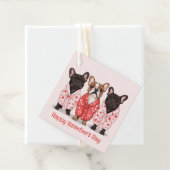 Gelukkige Valentijnsdag Franse Bulldog Bedankjes Labels (In situ)