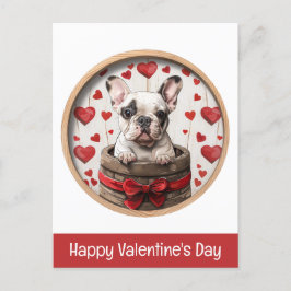 Gelukkige Valentijnsdag Franse Bulldog Briefkaart