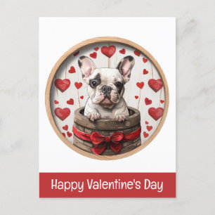 Gelukkige Valentijnsdag Franse Bulldog Briefkaart