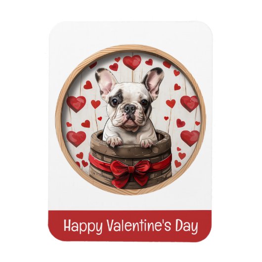 Gelukkige Valentijnsdag Franse Bulldog Magneet (Verticaal)