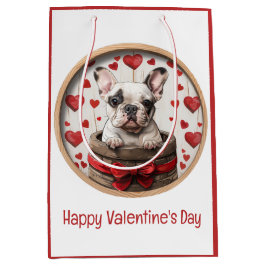 Gelukkige Valentijnsdag Franse Bulldog Medium Cadeauzakje