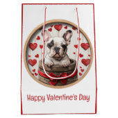 Gelukkige Valentijnsdag Franse Bulldog Medium Cadeauzakje (Achterkant)