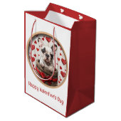 Gelukkige Valentijnsdag Franse Bulldog Medium Cadeauzakje (Achterkant Gekanteld)