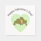 Gelukkige Valentijnsdag Funny Frogs in Love Servet (Voorkant)