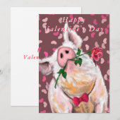 Gelukkige Valentijnsdag - Gentleman Pig - Fun - (Voorkant / Achterkant)