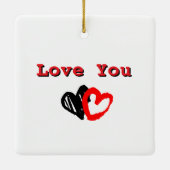 Gelukkige Valentijnsdag Gepersonaliseerde foto's e Keramisch Ornament (Achterkant)