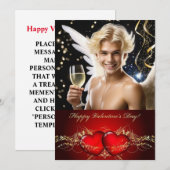 Gelukkige Valentijnsdag Gepersonaliseerde Gay Twin Feestdagenkaart (Voorkant / Achterkant)