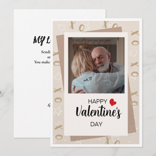 Gelukkige Valentijnsdag gevuld met de zoete geur Feestdagenkaart (Voorkant / Achterkant)