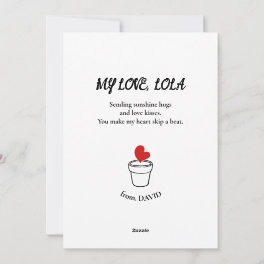 Gelukkige Valentijnsdag gevuld met de zoete geur Feestdagenkaart (Achterkant)