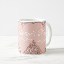 Gelukkige Valentijnsdag Gift Roze Glitter Hart