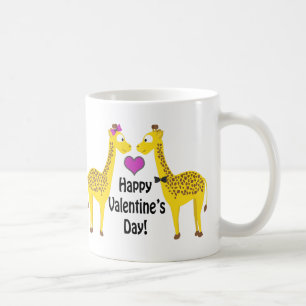 Gelukkige Valentijnsdag Giraffen Koffiemok