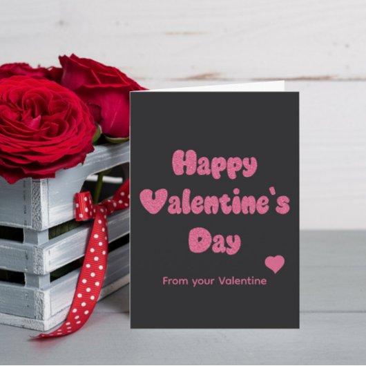 Gelukkige Valentijnsdag Glitter Kaart