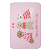 Gelukkige Valentijnsdag Golden Retriever Honden Badmat (Voorkant Verticaal)