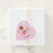 Gelukkige Valentijnsdag Golden Retriever Honden Bedankjes Labels (In situ)