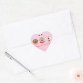Gelukkige Valentijnsdag Golden Retriever Honden Hart Sticker (Envelop)