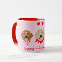 Gelukkige Valentijnsdag Golden Retriever Honden