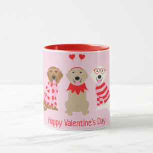 Gelukkige Valentijnsdag Golden Retriever Honden Mok