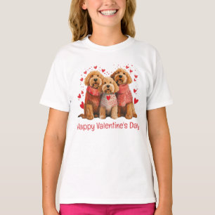 Gelukkige Valentijnsdag Goldendoodle Honden T-shirt
