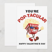 Gelukkige Valentijnsdag grappig Popcorn voor vrien Feestdagenkaart (Voorkant / Achterkant)