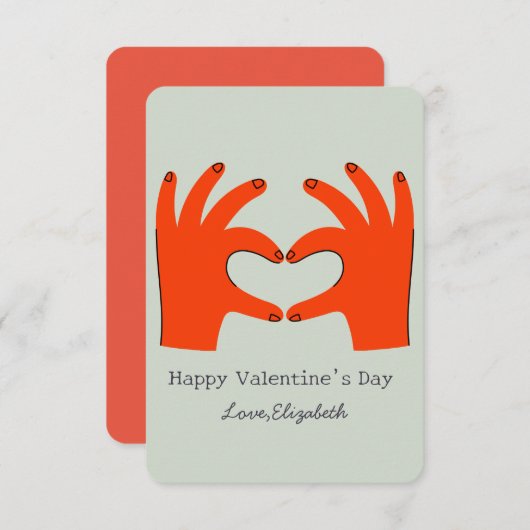 gelukkige valentijnsdag Grappig rood Notitiekaartje (Voorkant / Achterkant)