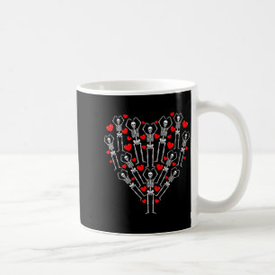 Gelukkige Valentijnsdag Grappig Skelet Hart In Geb Koffiemok