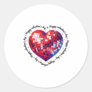 Gelukkige Valentijnsdag Grappige Coquette Rode Dis Ronde Sticker