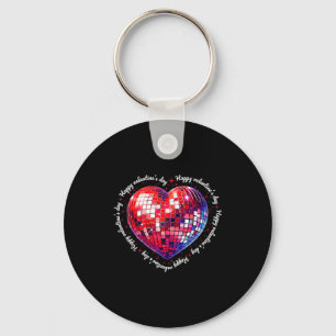 Gelukkige Valentijnsdag Grappige Coquette Rode Dis Sleutelhanger