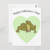 Gelukkige Valentijnsdag Grappige Hoppy Kikkers in  Briefkaart (Voorkant / Achterkant)