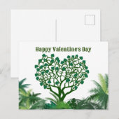 Gelukkige Valentijnsdag groen natuurlijk voor u Feestdagenkaart (Voorkant / Achterkant)