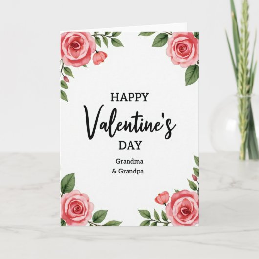 Gelukkige Valentijnsdag Grootouders Kaart (Voorkant)