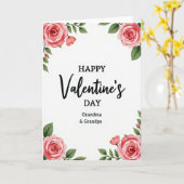Gelukkige Valentijnsdag Grootouders Kaart (Gele Bloem)