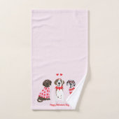 Gelukkige Valentijnsdag Grote Deen Honden Bad Handdoek (Handdoek)