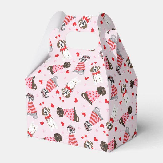Gelukkige Valentijnsdag Grote Deen Honden Bedankdoosjes (Voorkant Zijde)