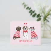 Gelukkige Valentijnsdag Grote Deen Honden Briefkaart (Staand voorkant)
