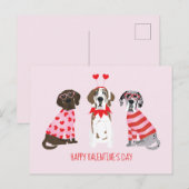 Gelukkige Valentijnsdag Grote Deen Honden Briefkaart (Voorkant / Achterkant)