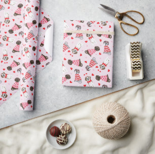 Gelukkige Valentijnsdag Grote Deen Honden Cadeaupapier