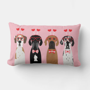 Gelukkige Valentijnsdag Grote Deen Honden Kussen