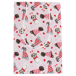 Gelukkige Valentijnsdag Grote Deen Honden Medium Cadeauzakje