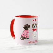 Gelukkige Valentijnsdag Grote Deen Honden Mok (Voorkant links)