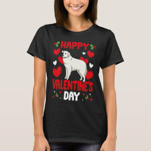 Gelukkige Valentijnsdag Grote Pyreneeën Hart Liefd T-shirt