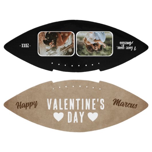 Gelukkige Valentijnsdag Hart 2 Foto's American Football (Panelen)