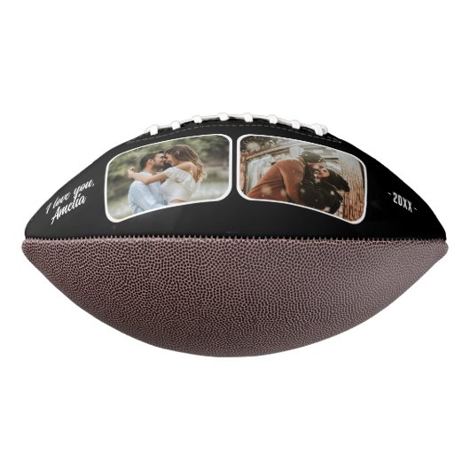 Gelukkige Valentijnsdag Hart 2 Foto's American Football (Gedraaid 90)