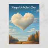 Gelukkige Valentijnsdag Hart Cloud Briefkaart (Voorkant)
