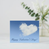 Gelukkige Valentijnsdag Hart Cloud Sky Briefkaart (Staand voorkant)